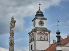 The Plaque Column and the Old Town Hall Tower 